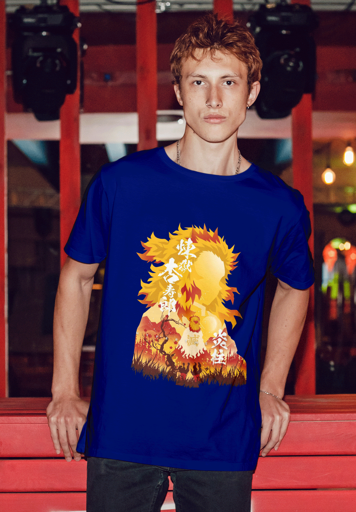 Rengoku Flame Pillar Anime T-Shirt – Demon Slayer Kimetsu No Yaiba Tee