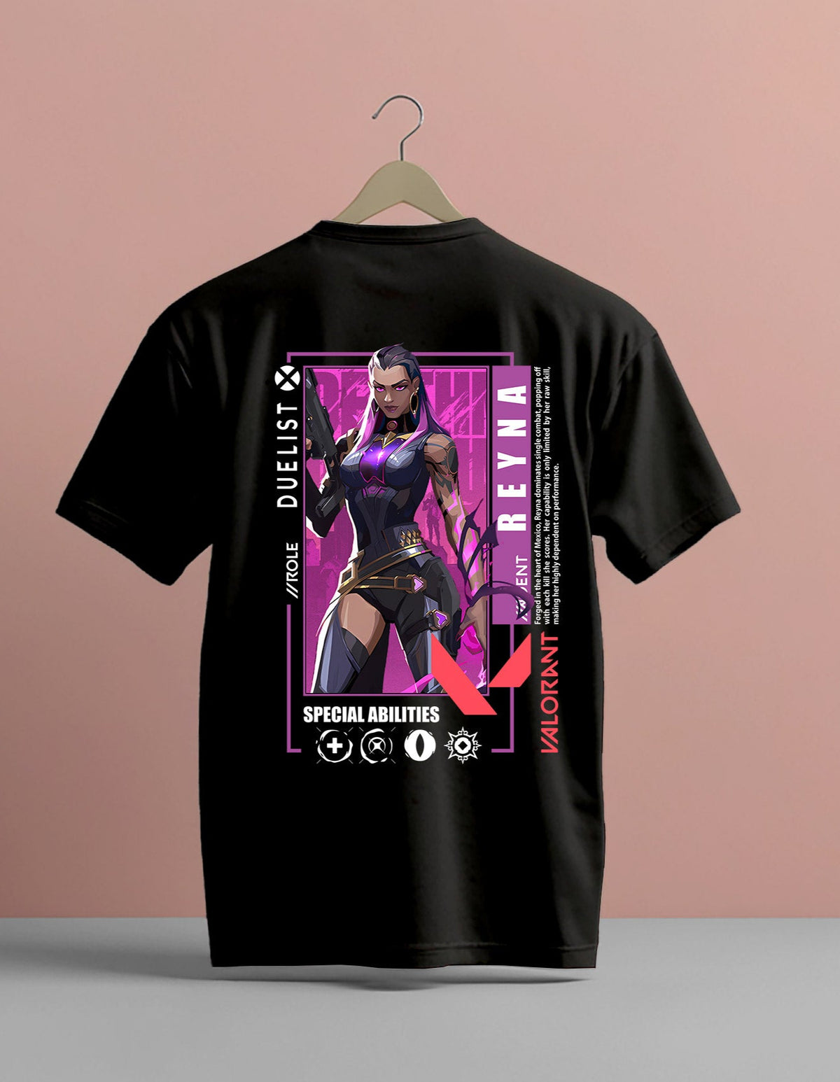 Valorant Reyna Duelist Graphic T-Shirt – Unisex Cotton Tee