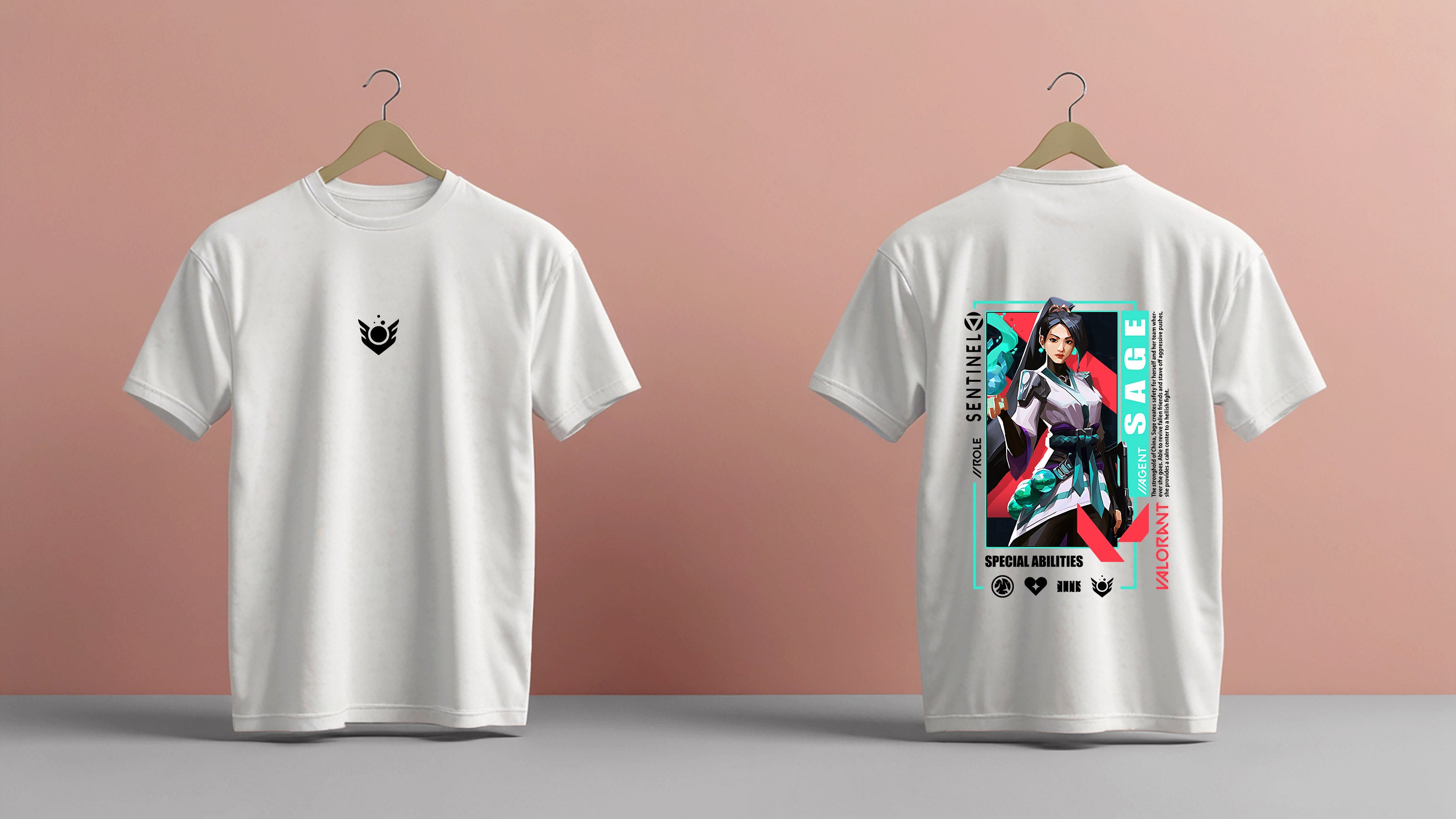 Valorant Sage Sentinel Graphic T-Shirt – Unisex Cotton Tee